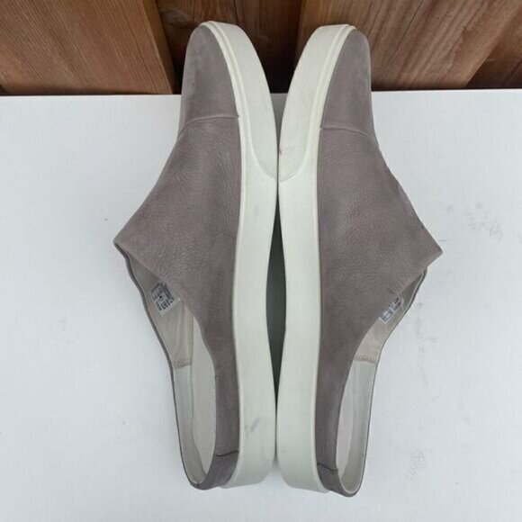 Ecco Gillian Slide Mule Gray Nubuck Leather Comfort Shoes Womens Size 11 Eu 42 - Picture 4 of 4